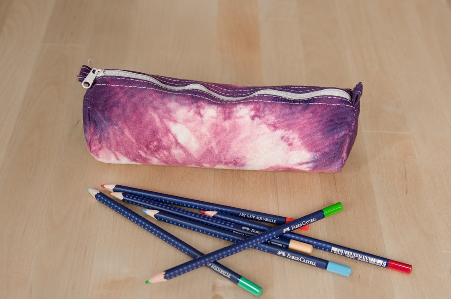 stiftebeutel, Batik, Violett, Dunkelblau, Federmäppchen, Baumwolle stiftebeutel, Batik, Violett, Dunkelblau, Federmäppchen, Baumwolle von chrigesart