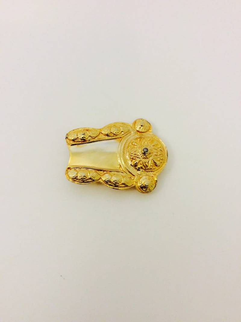 Vintage Jugendstil Gürtelschnalle Gold Ton Signiert Kay von chrisaliciavintage