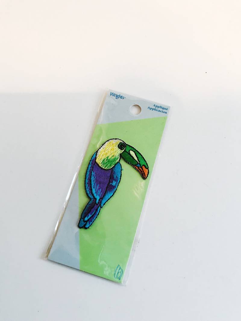 Vogel-Toucan-Patch Wrights Nähen Auf Patch Applikation'eisen Bestickten Handwerk Verzierungen Begriffe Vogel-Toucan-Patch Wrights Nähen Auf Patch Applikation'eisen Bestickten Handwerk Verzierungen Begriffe von chrisaliciavintage