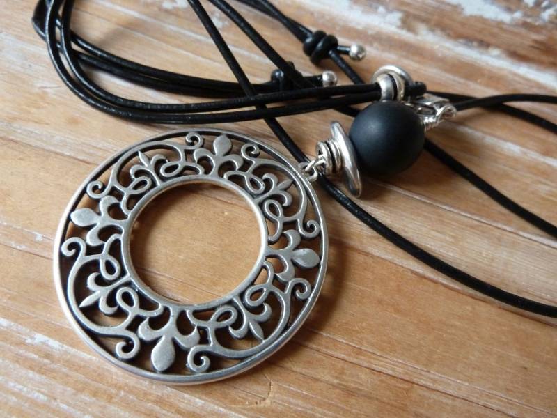 Kette Amulett Ornament Onyx Chrissona® Design von chrissona