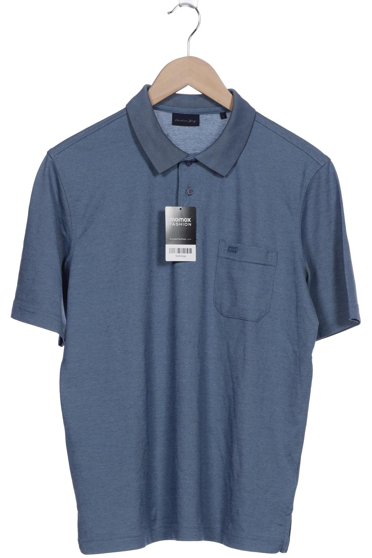 Christian Berg Herren Poloshirt, blau von christian berg