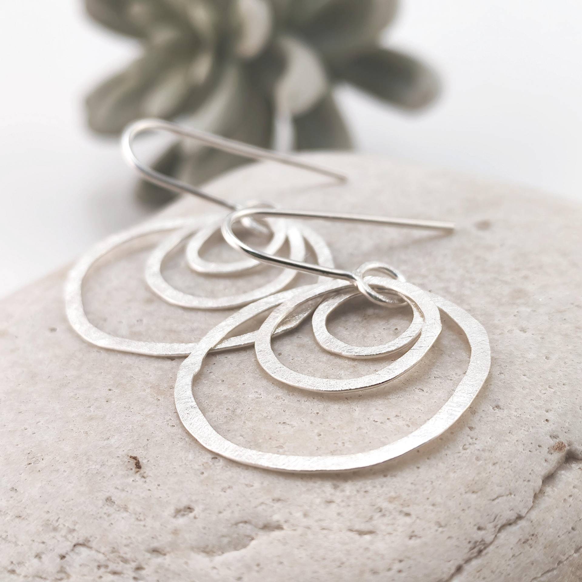 Absolut Einmalige Statement-Ohrringe, Kunstvoll Von Hand Geschmiedetes Silber, Schwarzwald Naturdesign von christophdausdesign