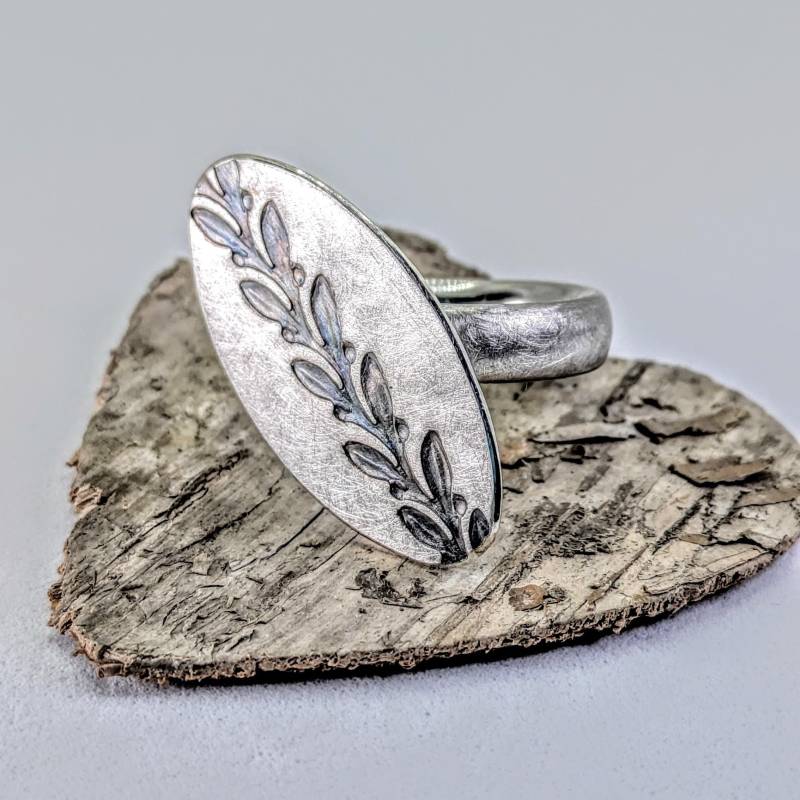 Extravaganter Silber Statement-Ring, Pflanzenmotiv Schmuck, Unikat Handarbeit, Aus Dem Schwarzwald von christophdausdesign