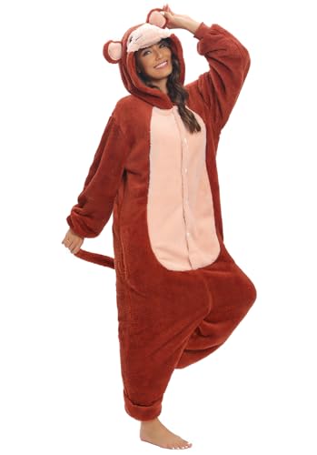 chuangminghangqi Pyjama Strampler Overall Tier Erwachsene Unisex Kostüm Onesie Sleepwear Jumpsuit Kleidung Nacht Kapuze Strampler Loungewear Warm Weich Party Party Abend, Pinguin, 48 von chuangminghangqi