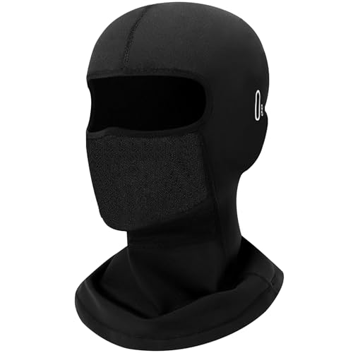 chuanhylis Sturmhaube Motorrad, Sturmmaske, Skimaske Winddicht Warm für Herren, Damen, Snowboarden, Radfahren, Winter Sport & Outdoor (Schwarz) von chuanhylis