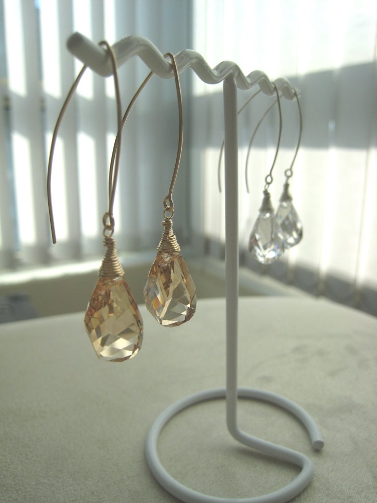 Swarovski Crystal Sparkle Drop Ohrringe Swarovski Crystal Sparkle Drop Ohrringe von chudesigns