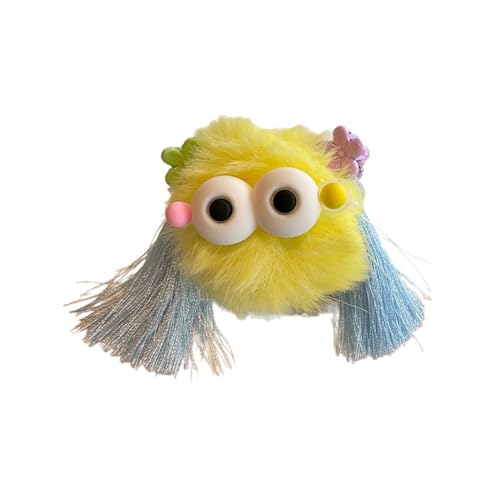 Sweet Girl Cartoon 3D-Augen Haarspange Entenschnabel Clip Haarspangen Plüsch Seitenclip für Frauen Elegantes Haarstyling-Zubehör Cartoon Haarspange von churuso