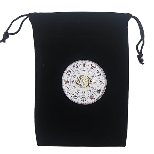 churuso Divinations Tarotkarten-Würfeltasche, Mini-Hochzeitstasche, Tischdecke, Orakel, Kartenspiel, Schmuckaufbewahrung, Kordelzug, Tarotkartentasche, Tragetasche von churuso