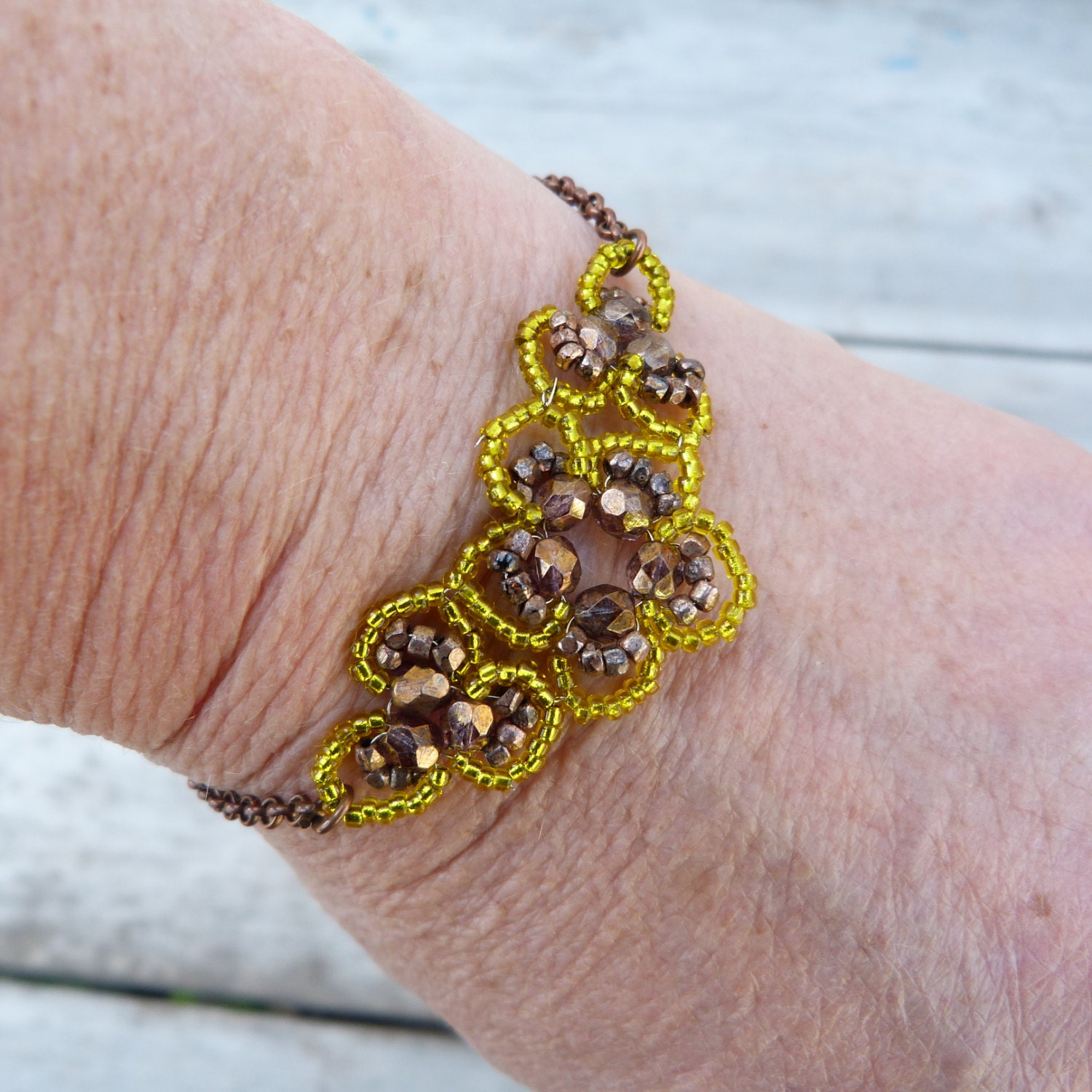 Sevilla Gelb & Gold Armband von cielmesbijoux