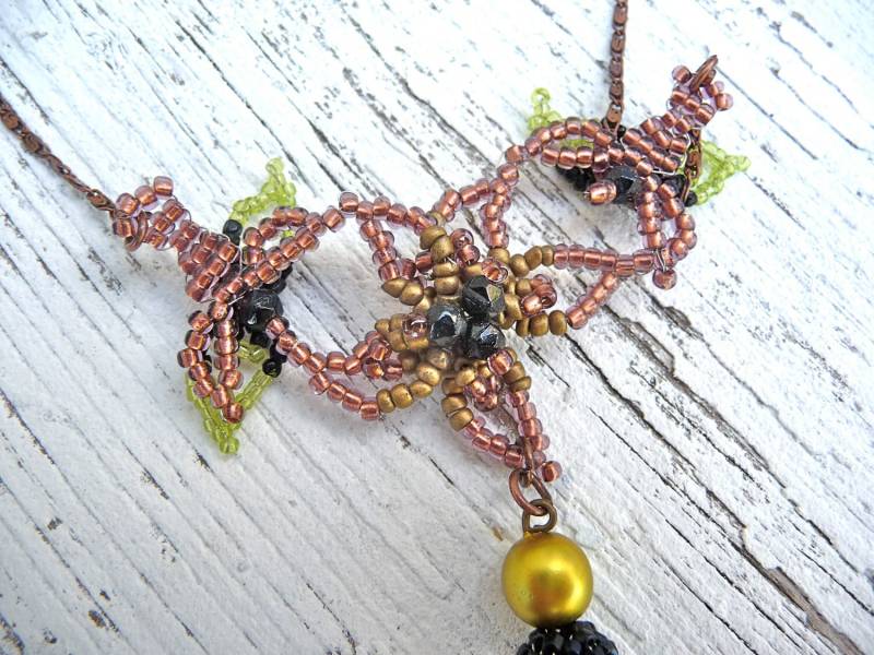 Vögel Und Blumen Halskette Im Art Deco Stil Vögel Und Blumen Halskette Im Art Deco Stil von cielmesbijoux