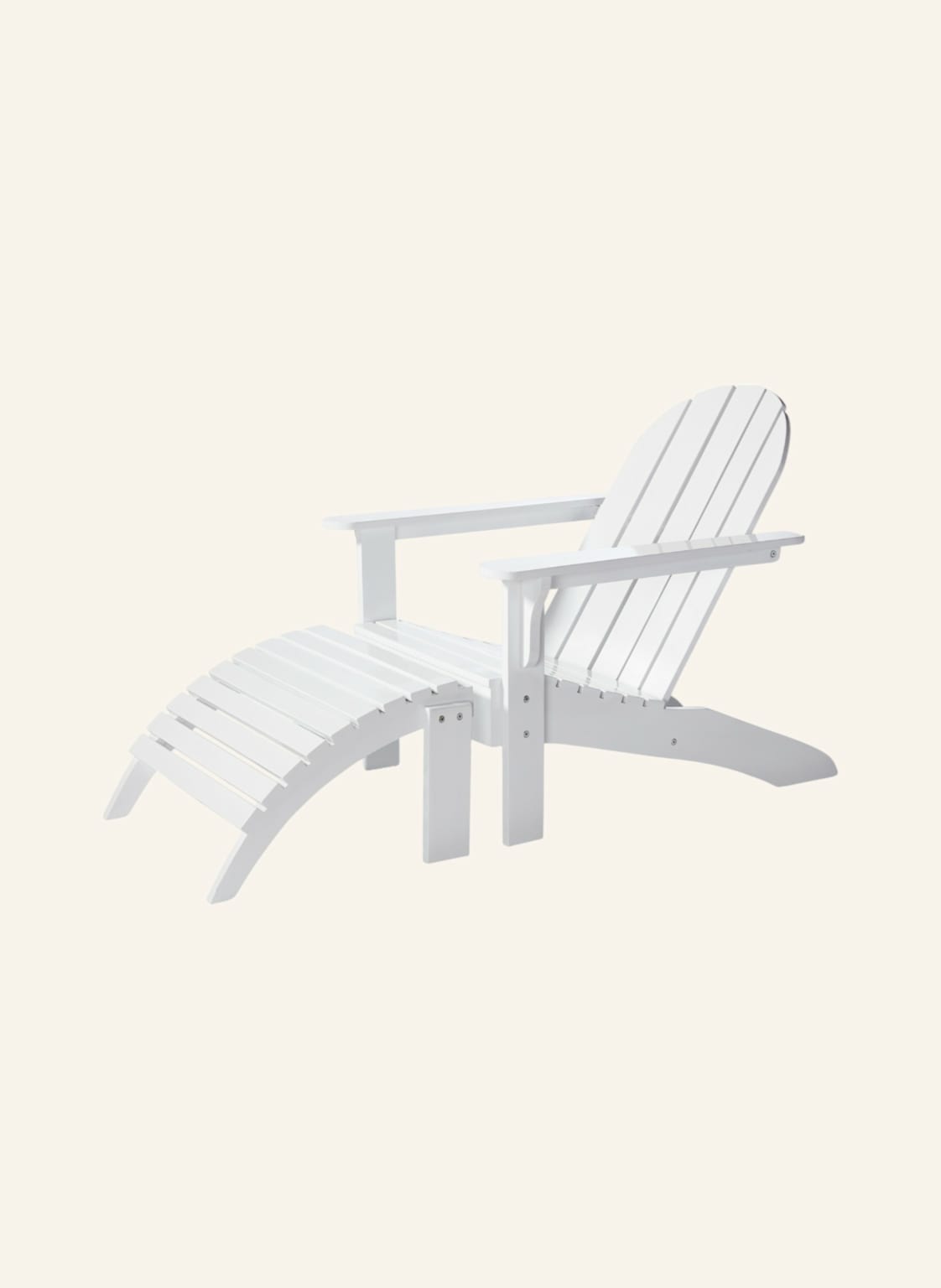 Cinas Gartenmöbel-Set Mit 1 Sessel, 1 Hocker Adirondack weiss von cinas