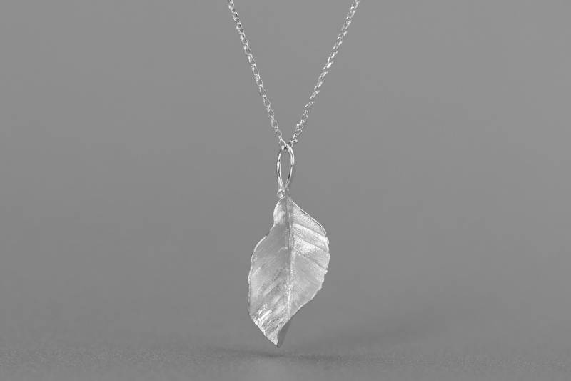 Herbstlaub Charm Anhänger-sterling Silber Herbst Blätter Anhänger-Matt Silber-Ernte Erntedank Schmuck-Geschenk Für Frau von cindysilverstudio