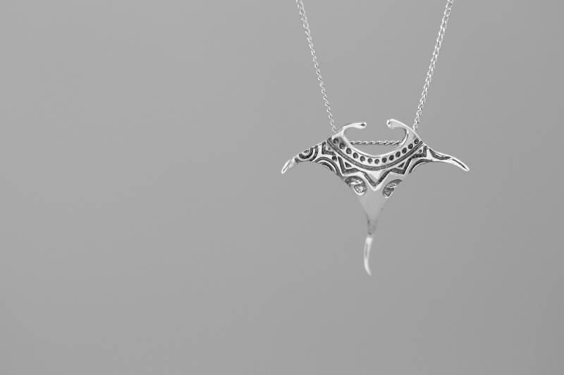 Manta Ray Fisch Anhänger-sterling Silber Ocean Rochen Anhänger-Dainty Manta-Ozean Schmuck-Geschenk Für Sie von cindysilverstudio