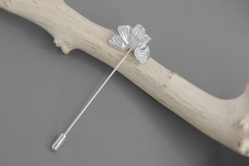 Mohnblume Blume Charme Brosche-sterling Silber Blüte Brosche-Lange Pin-Blumen Schmuck-Brautjungfer Geschenke-Geschenk Für Sie von cindysilverstudio