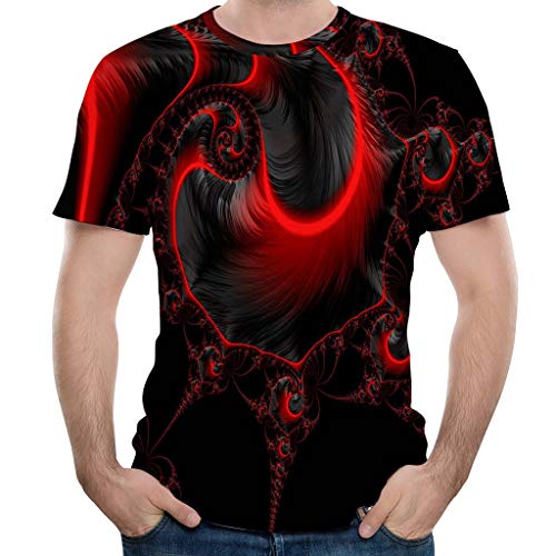 cinnamou Herren T-Shirt mit Rote Feder Print, 3D Druck Sport Kurzarm Casual Top Rundhals Shirts Männer lustige Geschenke für männer cinnamou Herren T-Shirt mit Rote Feder Print, 3D Druck Sport Kurzarm Casual Top Rundhals Shirts Männer lustige Geschenke für männer von cinnamou Herren