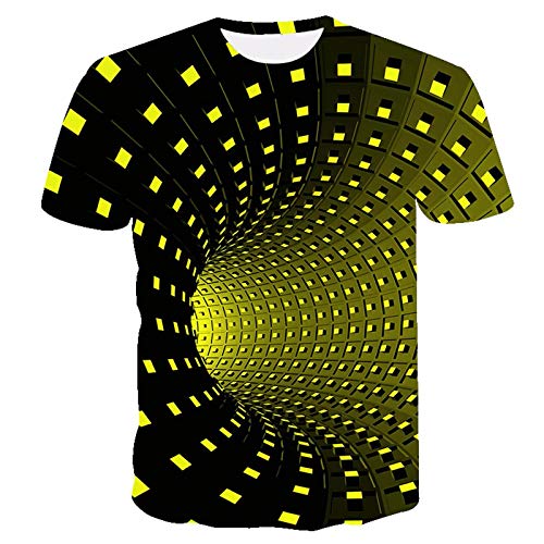 cinnamou Herren T-Shirt mit Schwarzes Loch Print, 3D Druck Sport Kurzarm Casual Top Rundhals Shirts Männer lustige Geschenke für männer von cinnamou Herren