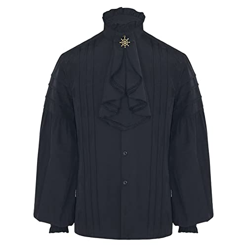 Herren Mittelalter Hemd Rüschenhemd Gothic Shirt Langarm Rüschen Renaissance Dichter Piratenhemd Rüschen Hemd Steampunk Vampir Gothic Kostüm von cinnamou