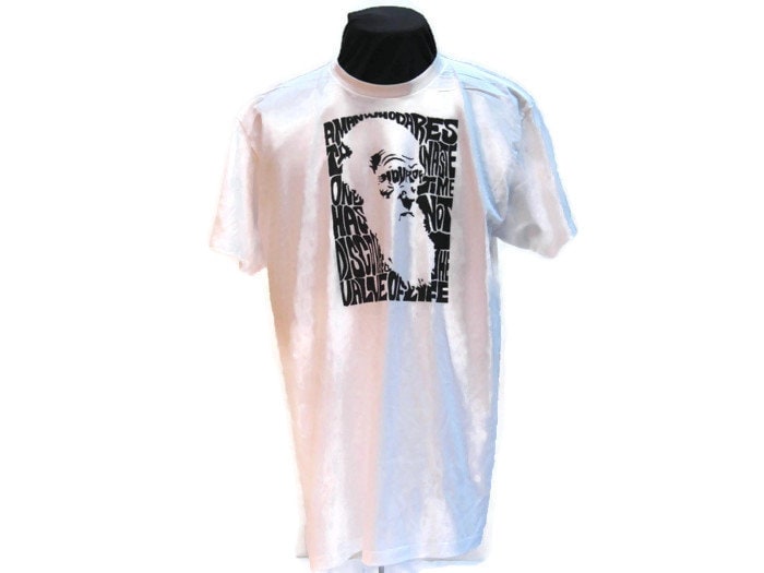 Charles Aquarell T-Shirt | Handgedrucktes Siebdruck-Grafik-T-Shirt-Zitat von civildisobedience