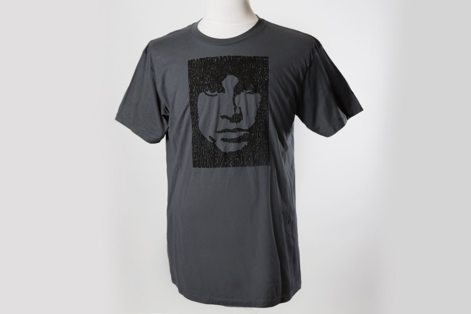 Jim Morrison T-Shirt | Handgedrucktes Siebdruck-Grafik-T-Shirt-Zitat von civildisobedience
