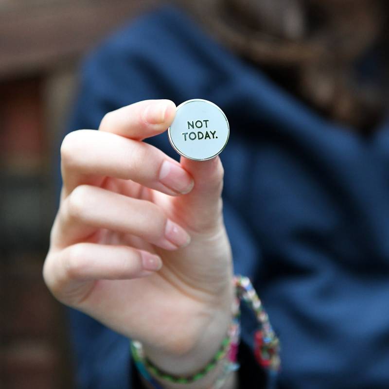 Not Today Emaille Pin Badge von claraandmacy