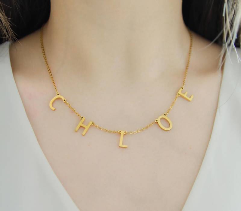 Personalisierte Namen Halskette | Erste Benutzerdefinierte Gold Buchstabe Muttertagsgeschenk Neue Mutter Geburtstagsgeschenk Geschenke Für Mama von claspandcompany