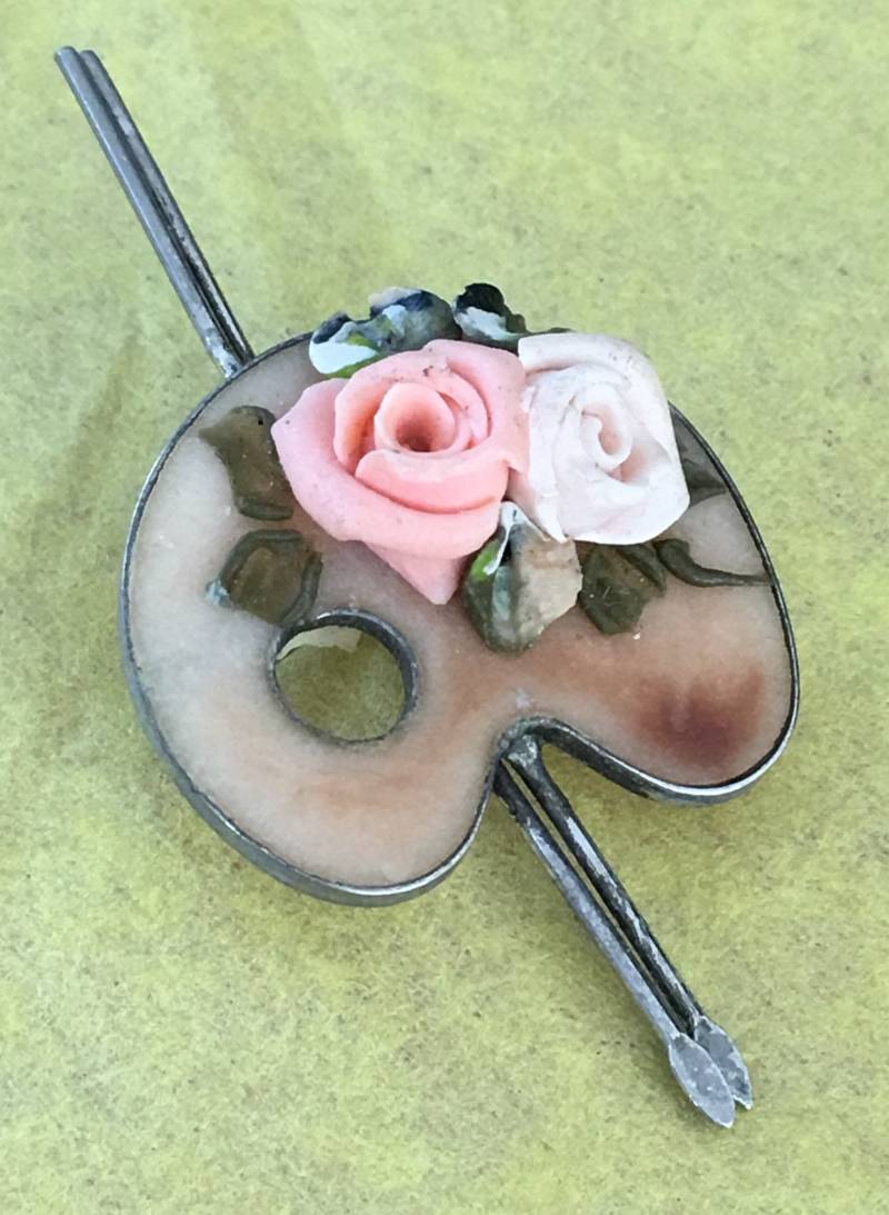 Vintage Fimo Rosen Brosche 1980Er Jahre Artist Palettenbrosche Vintage Fimo Rosen Brosche 1980Er Jahre Artist Palettenbrosche von classicbrocante