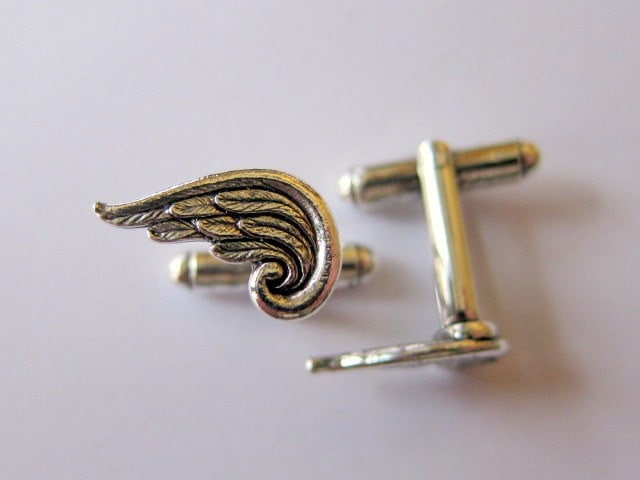 Engelsflügel Manschettenknöpfe Silber von classiccufflinks