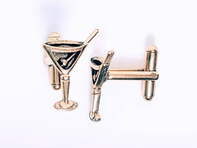 Gold Martini Manschettenknöpfe von classiccufflinks