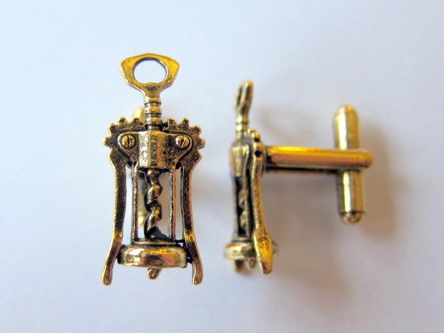 Gold Weinkorkenzieher Manschettenknöpfe von classiccufflinks