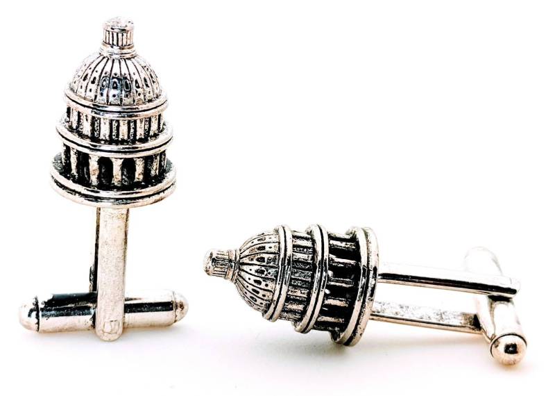 Silber Us Hauptstadt Gebäude Manschettenknöpfe von classiccufflinks