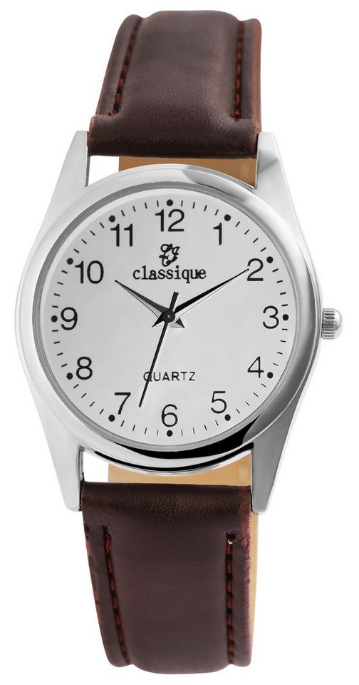 classique Quarzuhr 2900153 Classique Herrenuhr mit Band aus Lederimitat von classique