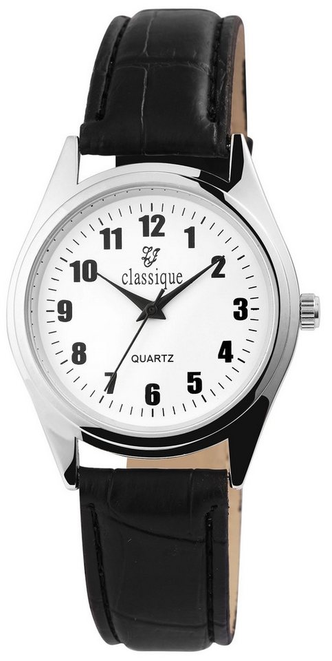 classique Quarzuhr 2900234 Classique Unisexuhr mit Lederimitationsarmband von classique