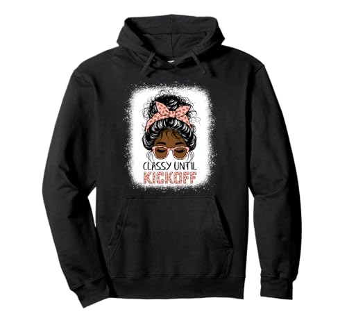 Klassischer Fußball bis zum Anpfiff Messy Bun schwarz für Damen und Mädchen Pullover Hoodie Klassischer Fußball bis zum Anpfiff Messy Bun schwarz für Damen und Mädchen Pullover Hoodie von classy until kickoff messy bun