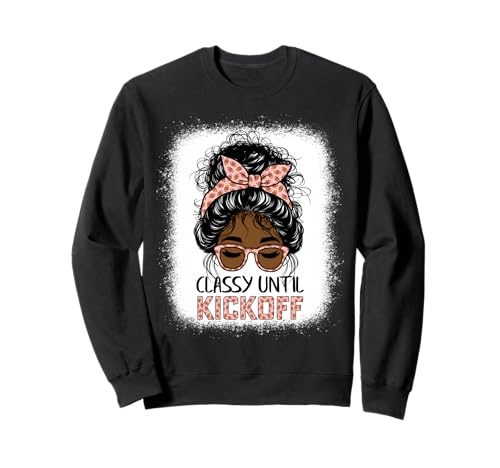 Klassischer Fußball bis zum Anpfiff Messy Bun schwarz für Damen und Mädchen Sweatshirt Klassischer Fußball bis zum Anpfiff Messy Bun schwarz für Damen und Mädchen Sweatshirt von classy until kickoff messy bun