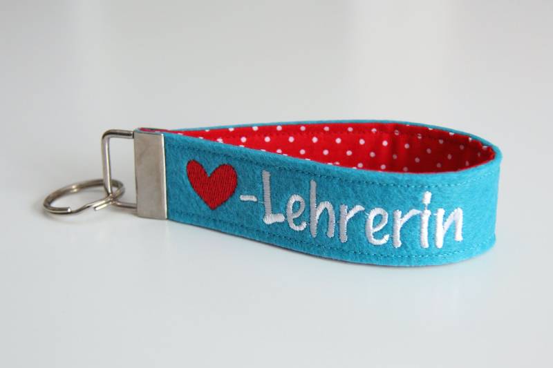 Schlüsselband Lieblings-Lehrerin Wunschfarbe Induviduell von clauchichi