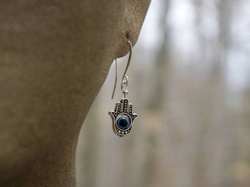 Hand Der Fatima Mit Evil Eye Ohrringe Hand Der Fatima Mit Evil Eye Ohrringe von claythingsofdewire