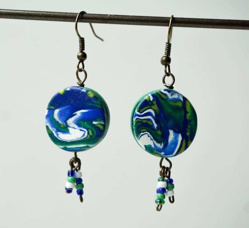 Wellen Der Blaue Ohrringe Wellen Der Blaue Ohrringe von claythingsofdewire