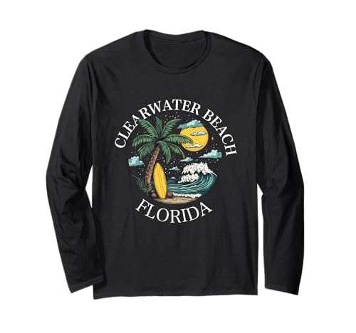 Clearwater Beach Florida FL Souvenirs Herren Damen Mädchen Langarmshirt von clearwater beach florida FL souvenirs