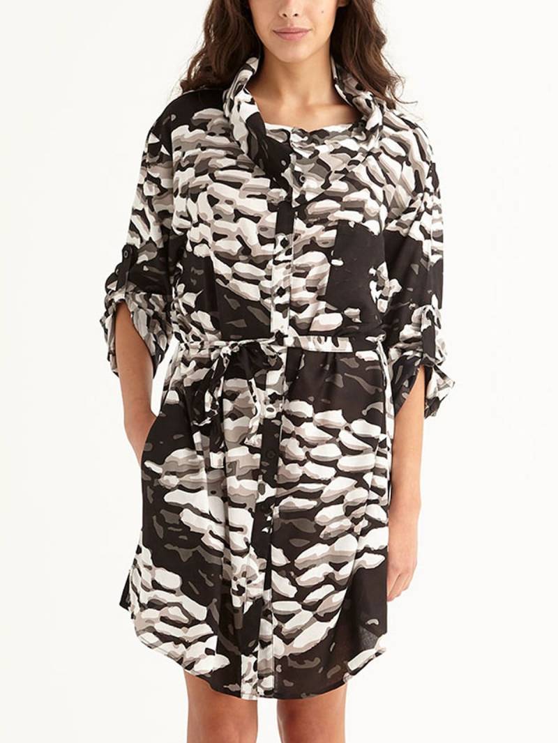 Roll - Neck Shirt Kleid Beach Coverup "Pebbles' von cleogatzeli