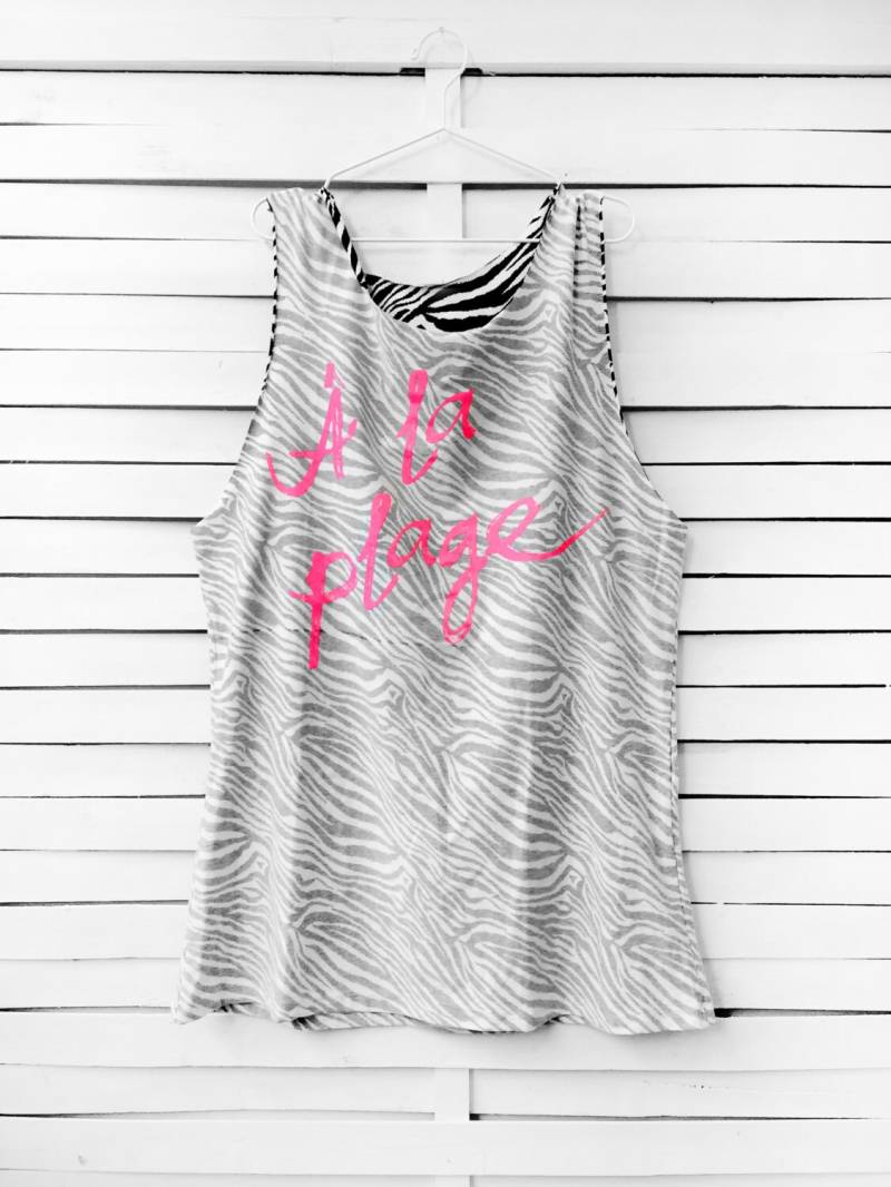 Zebra Print Muskel Kleid - A La Plage Sommer Top von cleogatzeli