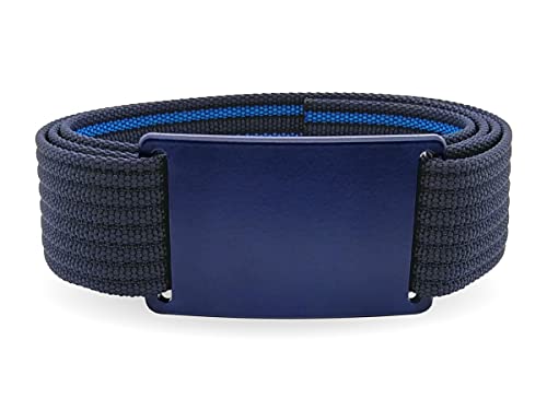 cleverbelt Gürtelset 'Blue Lagoon' (XXL, Dunkelblau/Blau), Aluminium - millimetergenaue Passform - extrem bequem - Made in Germany von cleverbelt