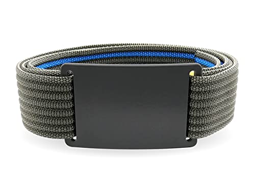 cleverbelt Gürtelset 'Grey Stone' (3XL, Dunkelgrau/Grau), Aluminium - millimetergenaue Passform - extrem bequem - Made in Germany von cleverbelt