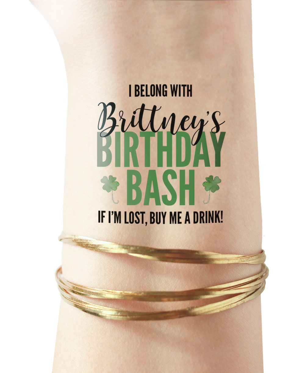 10 St Patrick's Day Geburtstagstattoos - Grüne Tattoos St. Geburtstagskleetattoo Grünes Tattoo Für Kindergeburtstag von clevertattoos