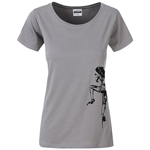 Klettershirt Damen Premium Bio T-Shirt Klettern #3 Opal L Klettershirt Damen Premium Bio T-Shirt Klettern #3 Opal L von climbing girl