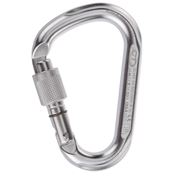 Climbing Technology - Snappy SG - HMS-Karabiner grau von climbing technology