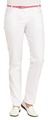 clinicfashion 10612030 Stretch Hose Damen weiß, Langgröße, Größe 38L von clinicfashion