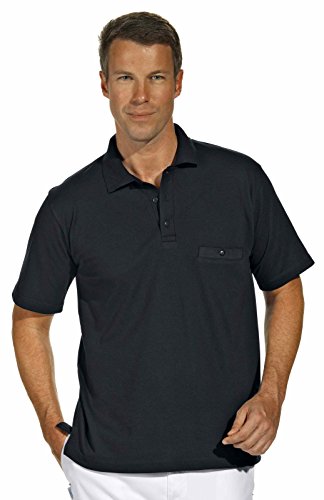 clinicfashion 12814020-14 Polo-Shirt Unisex für Damen und Herren, schwarz, Brusttasche, Mischgewebe, Größe XXL von clinicfashion