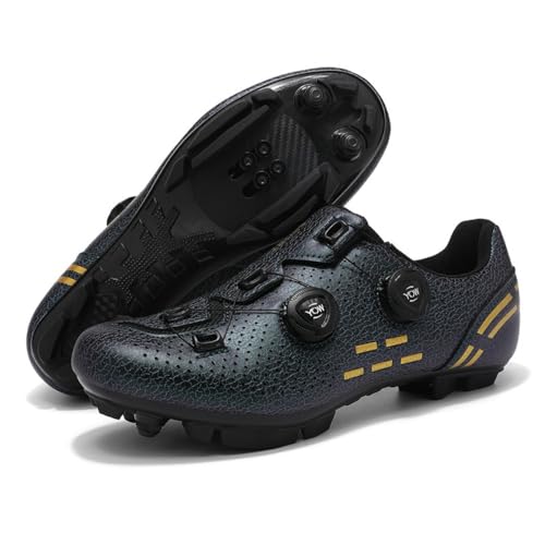 Fahrradschuhe Herren Damen Mountainbike Schuhe Männer Rennrad SPD-SL/SPD/Look Delta/Look KEO Cleats Klicksystem MTB Radsportschuhe Schuhe Pedalen (Dunkelgrün(Mount),48) von clofab
