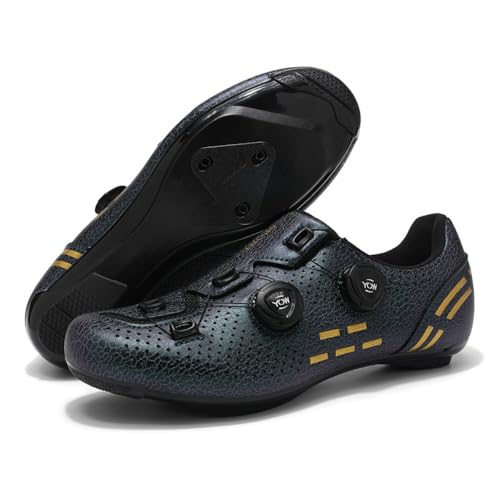 Fahrradschuhe Herren Damen Mountainbike Schuhe Männer Rennrad SPD-SL/SPD/Look Delta/Look KEO Cleats Klicksystem MTB Radsportschuhe Schuhe Pedalen (Dunkelgrün(Road),46) von clofab