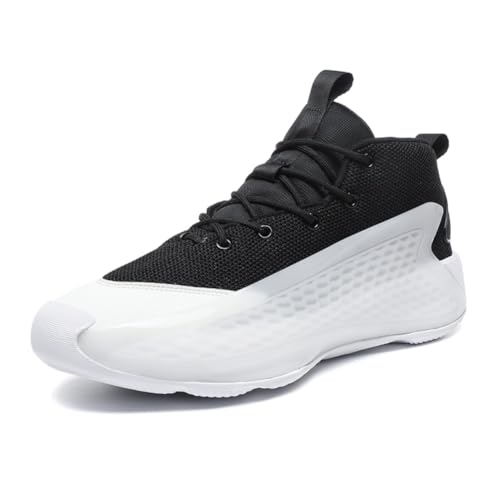 Sneaker Damen Herren Retro Skateboardschuhe Turnschuhe Laufschuhe mit Luftpolster Walkingschuhe Studenten Anti-Rutsch Leichter Basketballschuhe Jungen Mädchen modisch Sportschuhe (Schwarz Weiß,36) von clofab